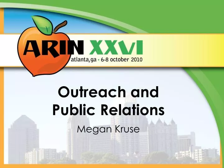 outreach and public relations