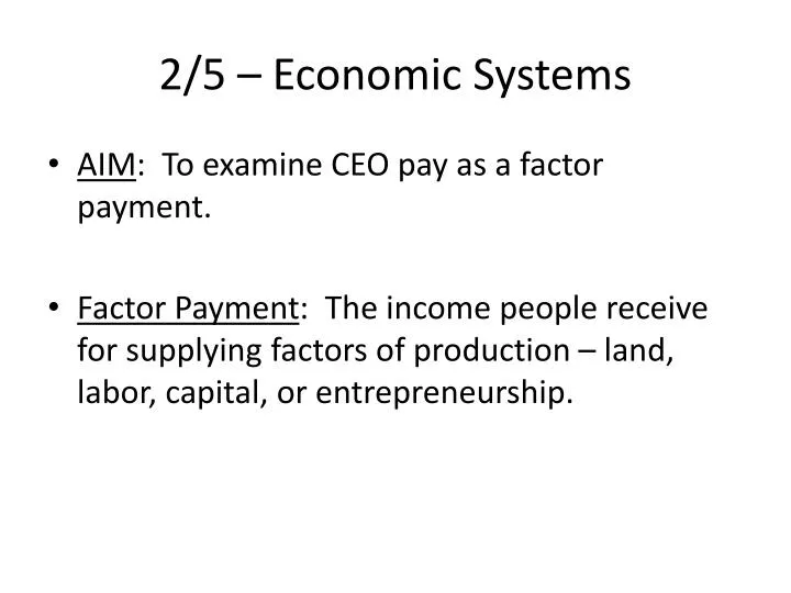 2 5 economic systems