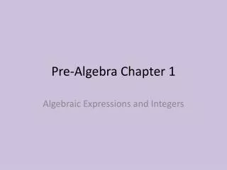 pre algebra chapter 1