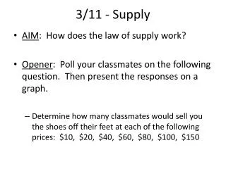3/11 - Supply