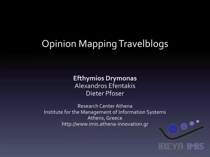 opinion mapping travelblogs