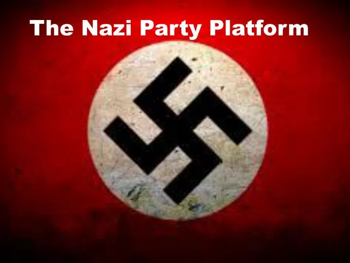 the nazi party platform