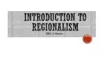 Introduction to Regionalism