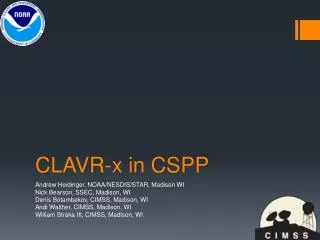 CLAVR-x in CSPP