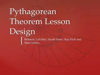 Pythagorean Theorem Lesson Design