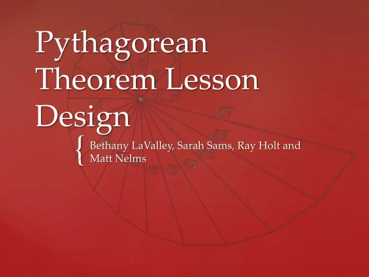 pythagorean theorem lesson design