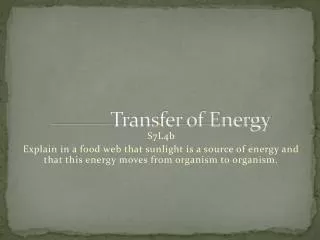 Transfer of Energy