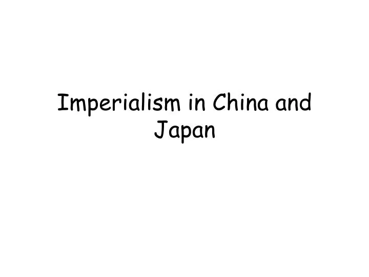 imperialism in china and japan