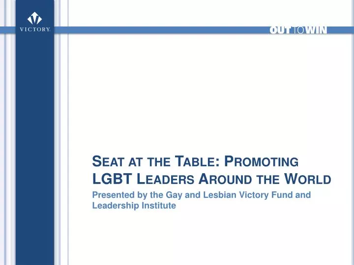 seat at the table promoting lgbt leaders around the world