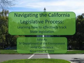 Navigating the California Legislative Process: