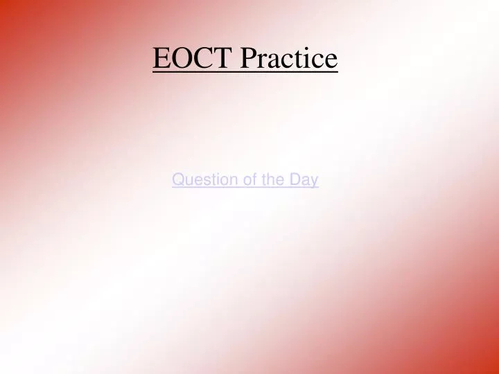 eoct practice
