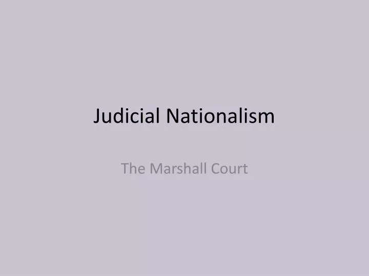 judicial nationalism
