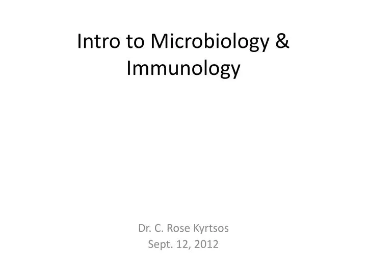 intro to microbiology immunology