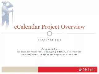 eCalendar Project Overview