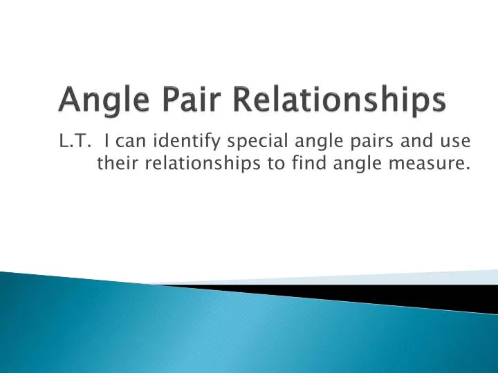 angle pair relationships