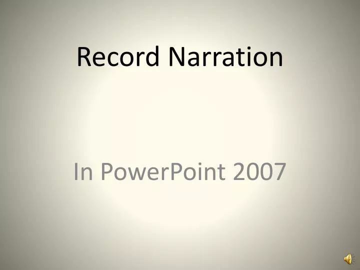 record narration