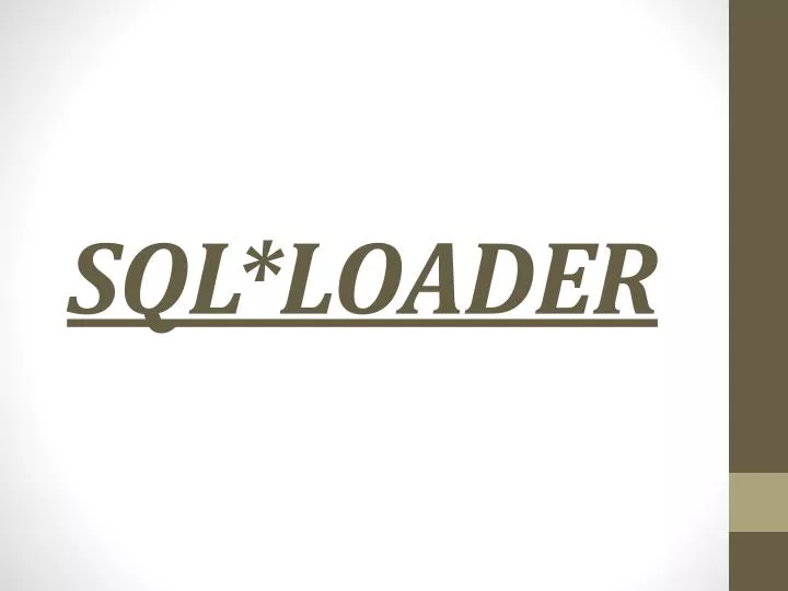sql loader