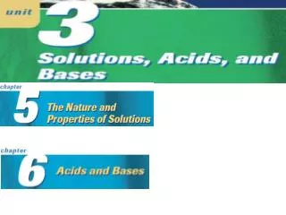 Chapter 5: The Nature and Properties of Solutions