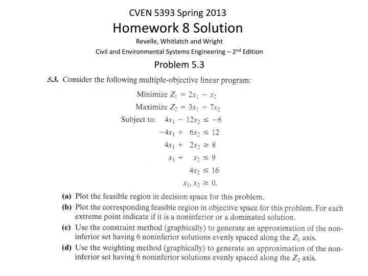 cven 5393 spring 2013 homework 8 solution