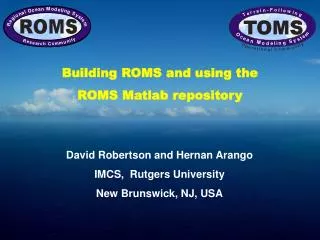 Building ROMS and using the ROMS Matlab repository