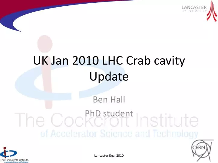 uk jan 2010 lhc crab cavity update