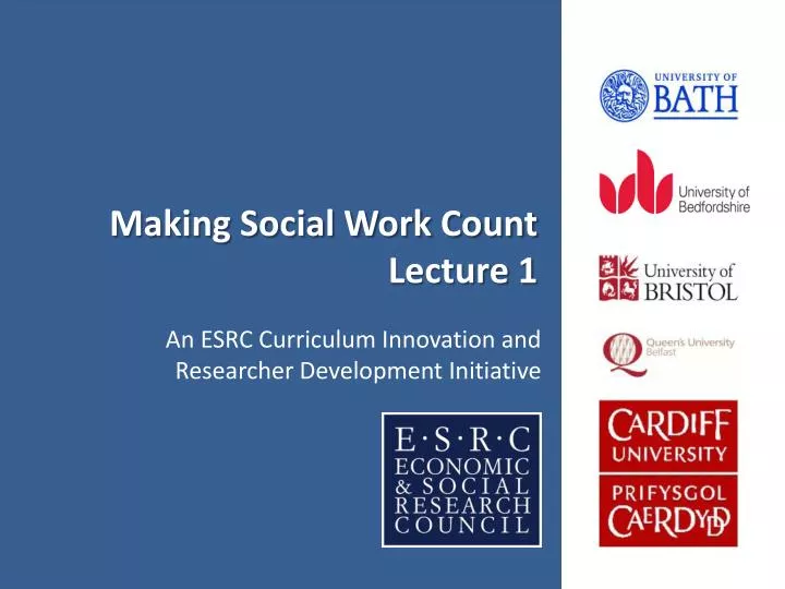 making social work count lecture 1