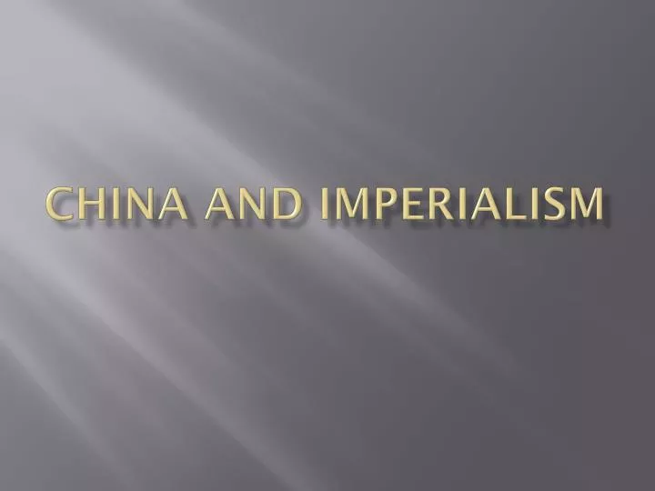 china and imperialism