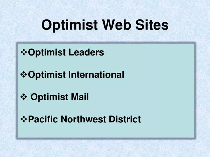 optimist web sites