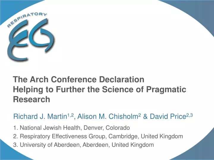 the arch conference declaration helping to further the science of pragmatic research