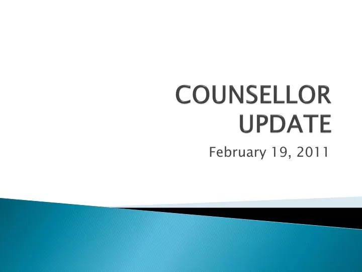 counsellor update