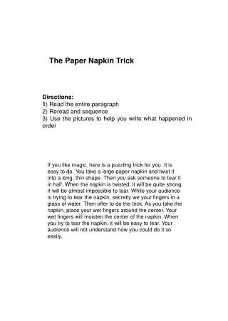 The Paper Napkin Trick