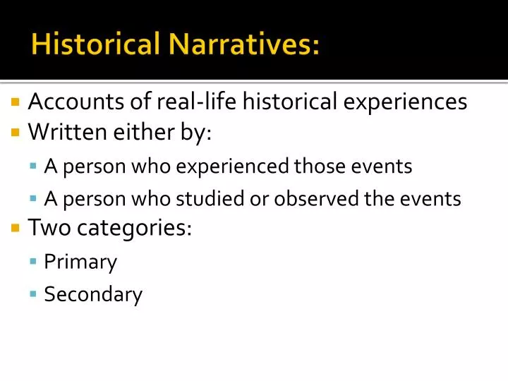 historical narratives