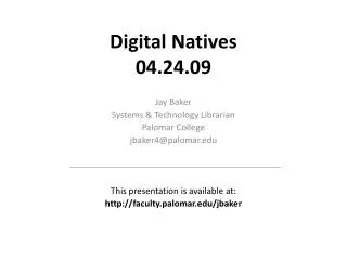 Digital Natives 04.24.09