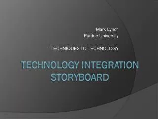 Technology integration Storyboard