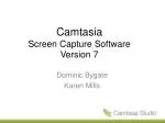Camtasia Screen Capture Software Version 7 - slide 1