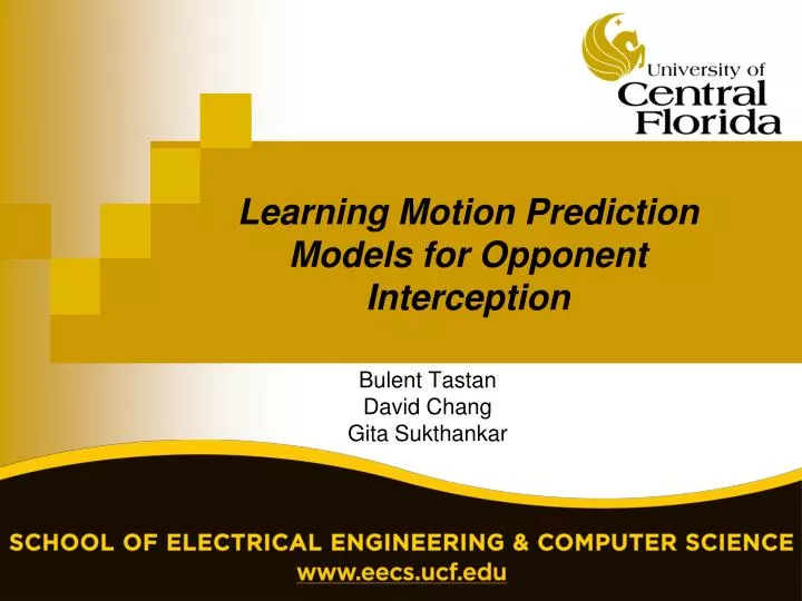 learning motion prediction models for opponent interception