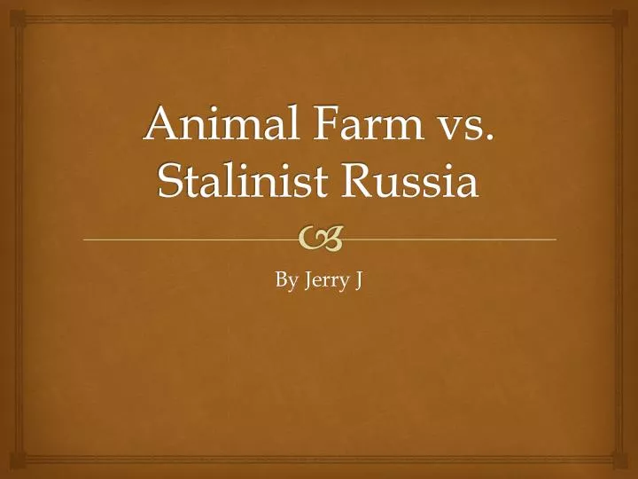 animal farm vs stalinist russia