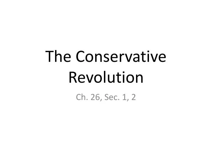 the conservative revolution