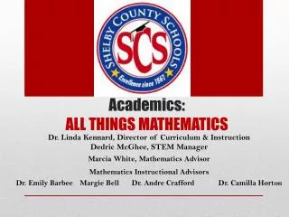 Academics: ALL THINGS MATHEMATICS