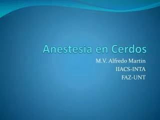 anestesia en cerdos