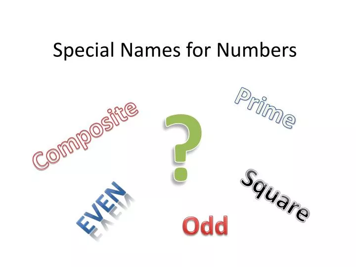 special names for numbers