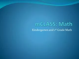 mCLASS: Math