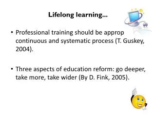 Lifelong learning ...