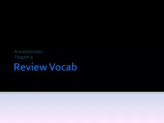 Review Vocab