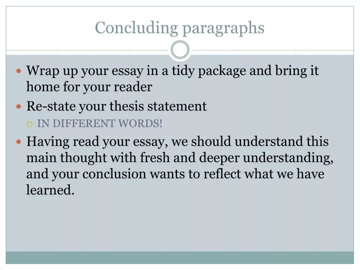 concluding paragraphs