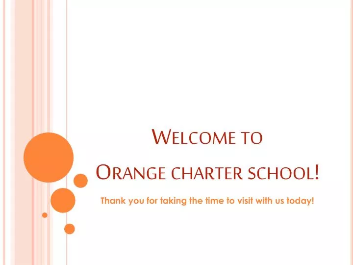 welcome to orange charter school