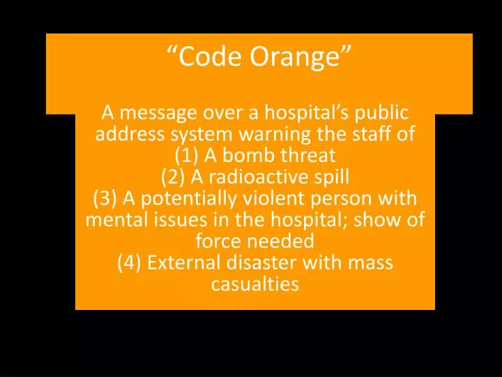 code orange