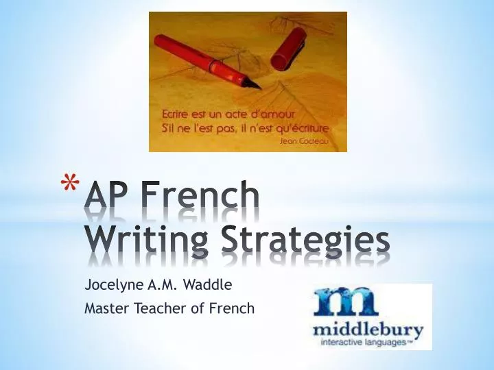 ap french writing strategies