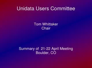 Unidata Users Committee