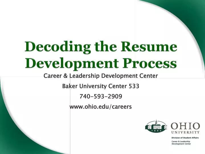 decoding the resume development process